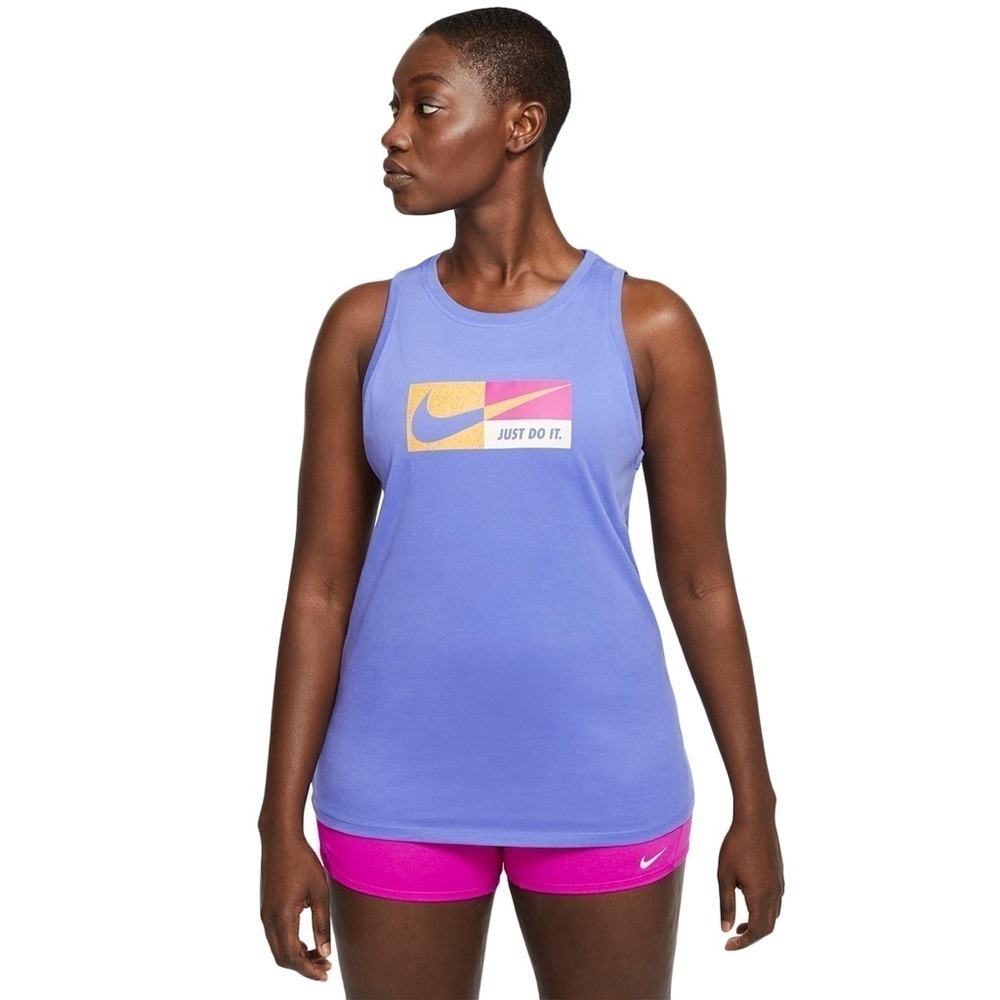 Nike NWT Training Icon Clash Logo Athletic Tank Purple Size Small - Picture 5 of 12